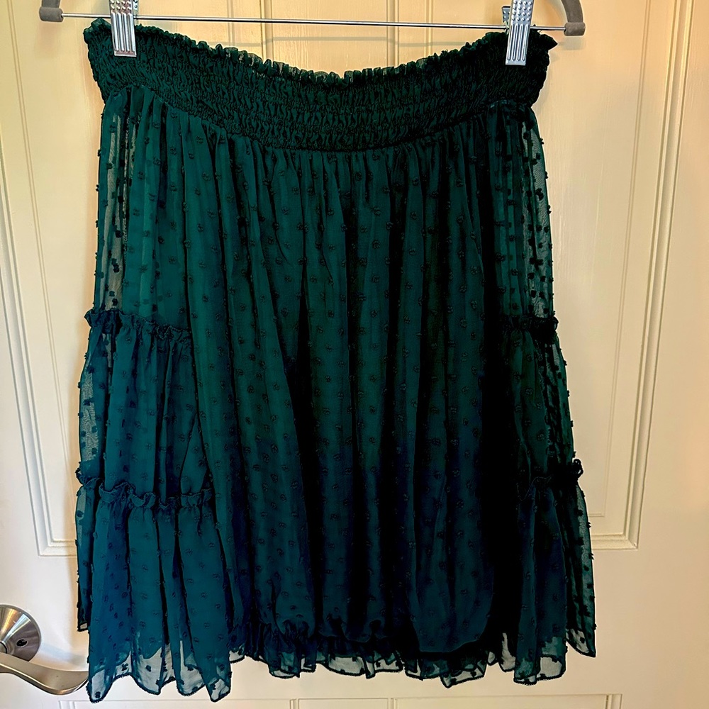Green off the should blouse